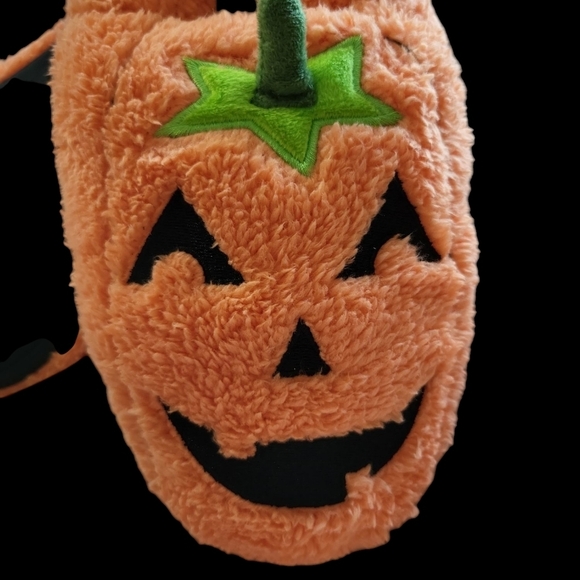 New DearfoamJack O Lantern  Face Plush Slippers Unisex W11-12 M9-10 Oran… - Picture 9 of 16